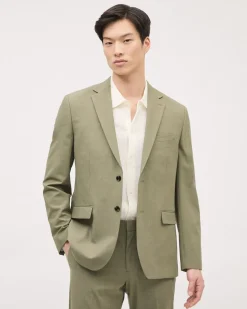 Tailored-Fit Khaki Suit Blazer