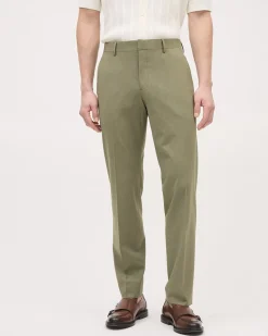 Tailored-Fit Khaki Suit Pant