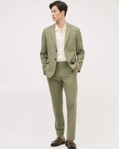 Tailored-Fit Khaki Suit Pant