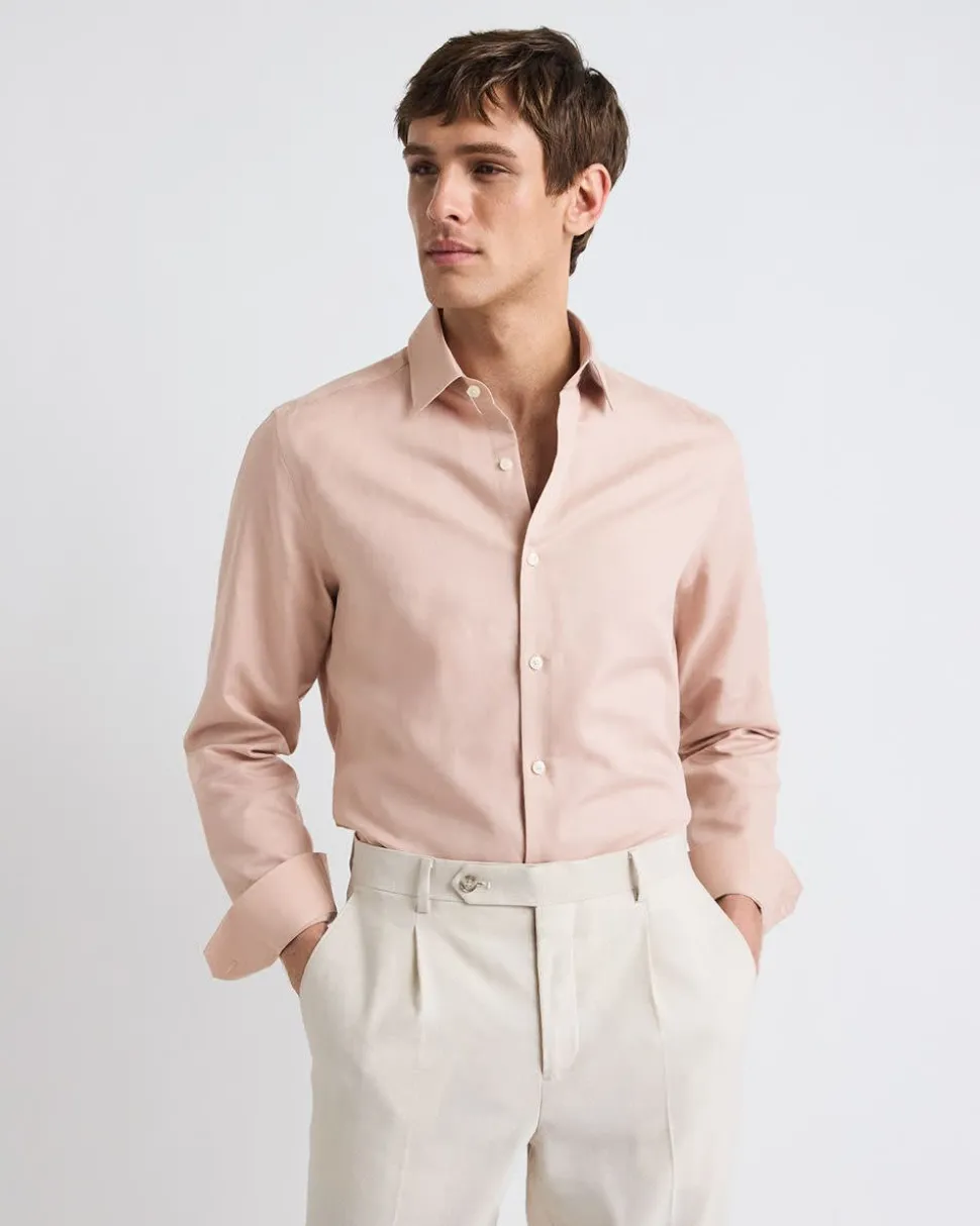 Tailored-Fit Linen Dress Shirt