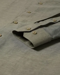 Tailored-Fit Linen Dress Shirt