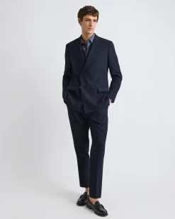 Tailored-Fit Navy Suit Blazer