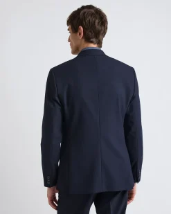 Tailored-Fit Navy Suit Blazer