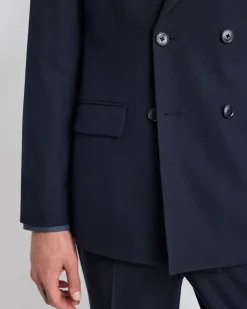 Tailored-Fit Navy Suit Blazer