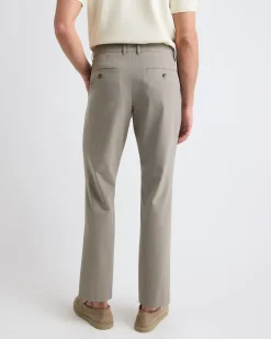 Tailored-Fit Plaid Taupe City Pant