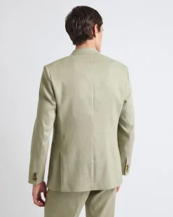 Tailored-Fit Sage Linen-Blend Suit Blazer