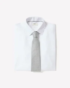 Tailored-Fit Solid Twill Dress Shirt