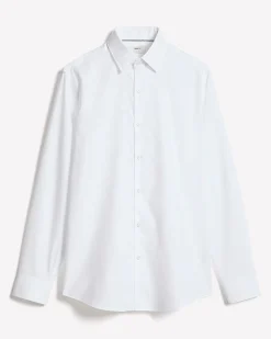 Tailored-Fit Solid Twill Dress Shirt
