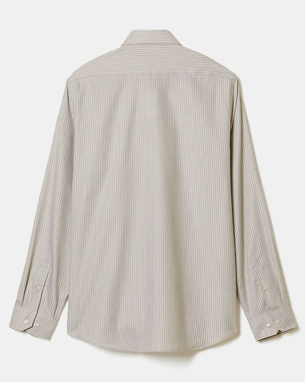 Tailored-Fit Striped Dress Shirt