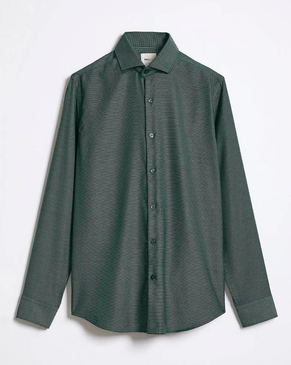 Tailored-Fit Two-Tone Dobby Dress Shirt