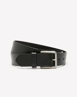 Tan Leather Belt with Square Buckle