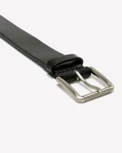 Tan Leather Belt with Square Buckle