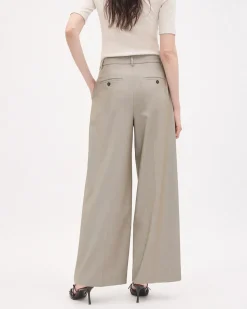 Taupe Wide-Leg High-Rise Pant