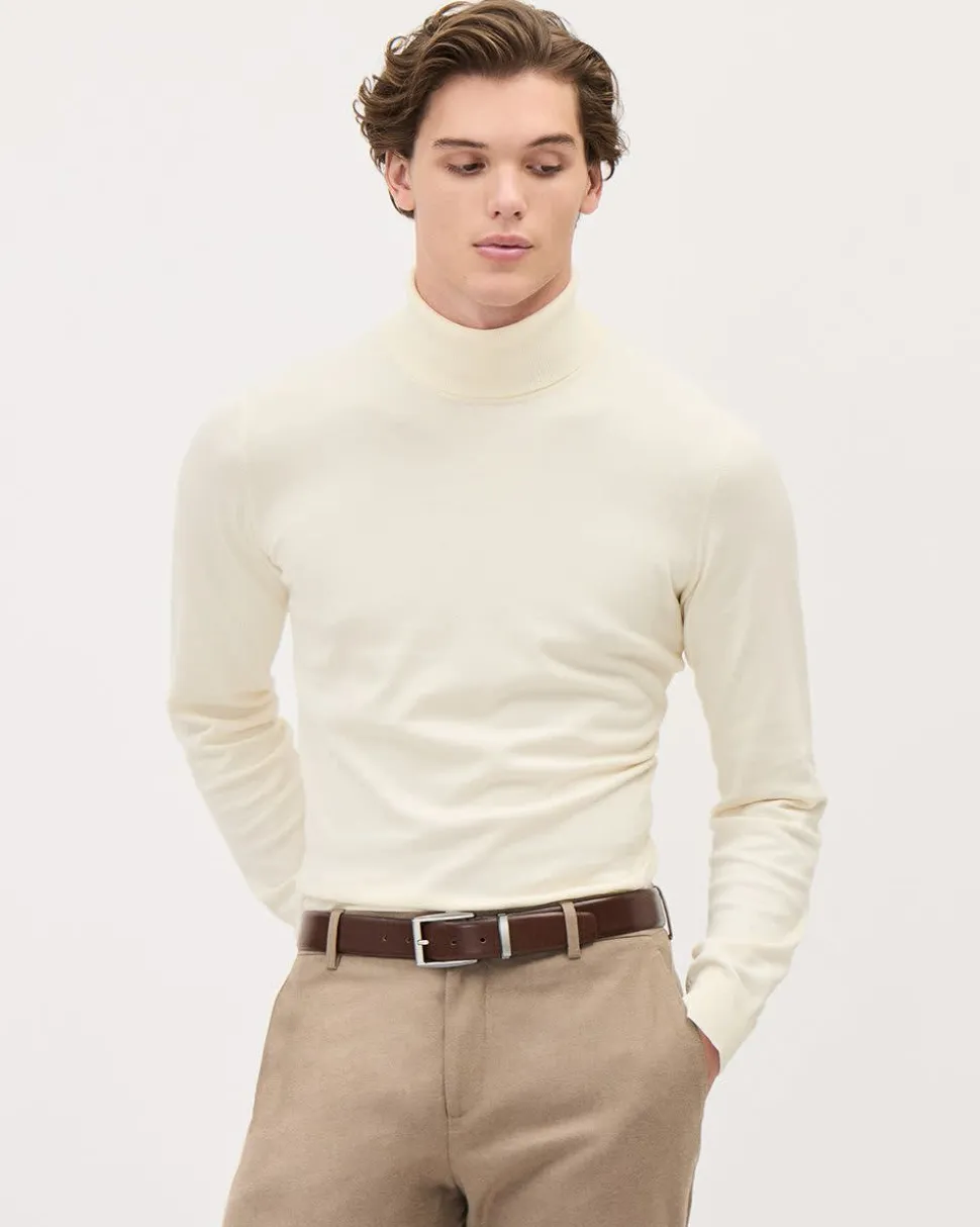 Textured Brown Leather Belt