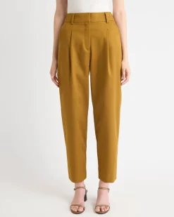 Twill High-Rise Barrel Pant