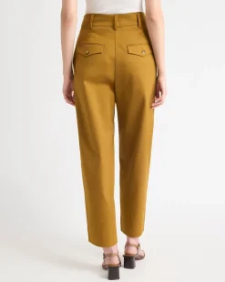Twill High-Rise Barrel Pant