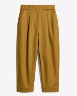 Twill High-Rise Barrel Pant