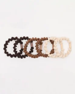 Twisted Hair Elastics - Set of 6