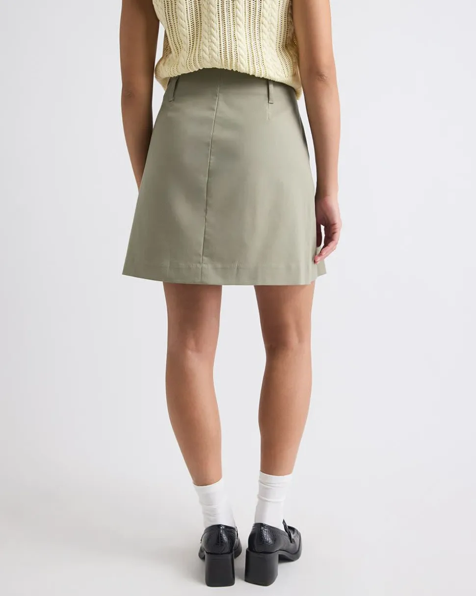 Ultra-High-Rise A-Line Pleated Mini Skirt