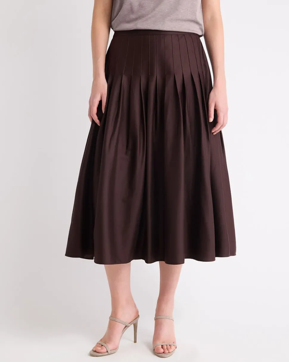 Ultra-High-Rise Twill Midi Skirt
