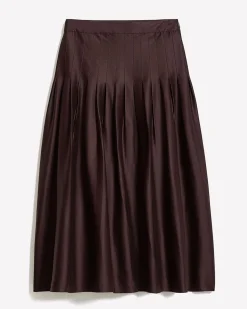 Ultra-High-Rise Twill Midi Skirt
