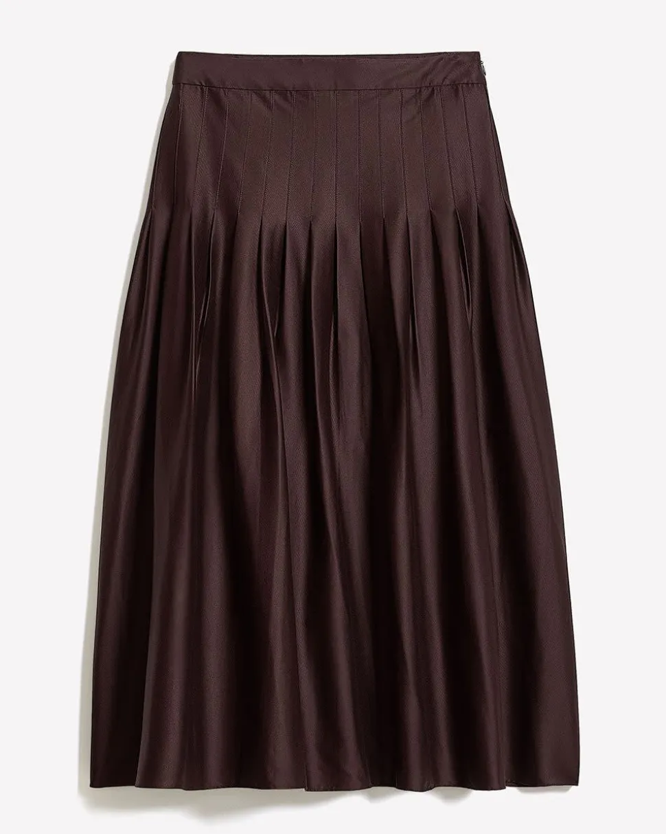 Ultra-High-Rise Twill Midi Skirt
