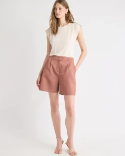 Utility-Extended-Sleeve Crew-Neck Top