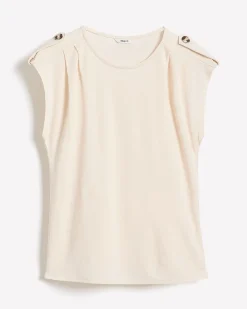 Utility-Extended-Sleeve Crew-Neck Top