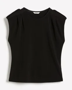 Utility-Extended-Sleeve Crew-Neck Top
