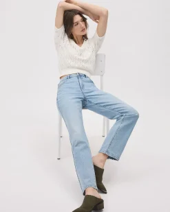 Vintage High-Waisted Straight-Leg Jeans