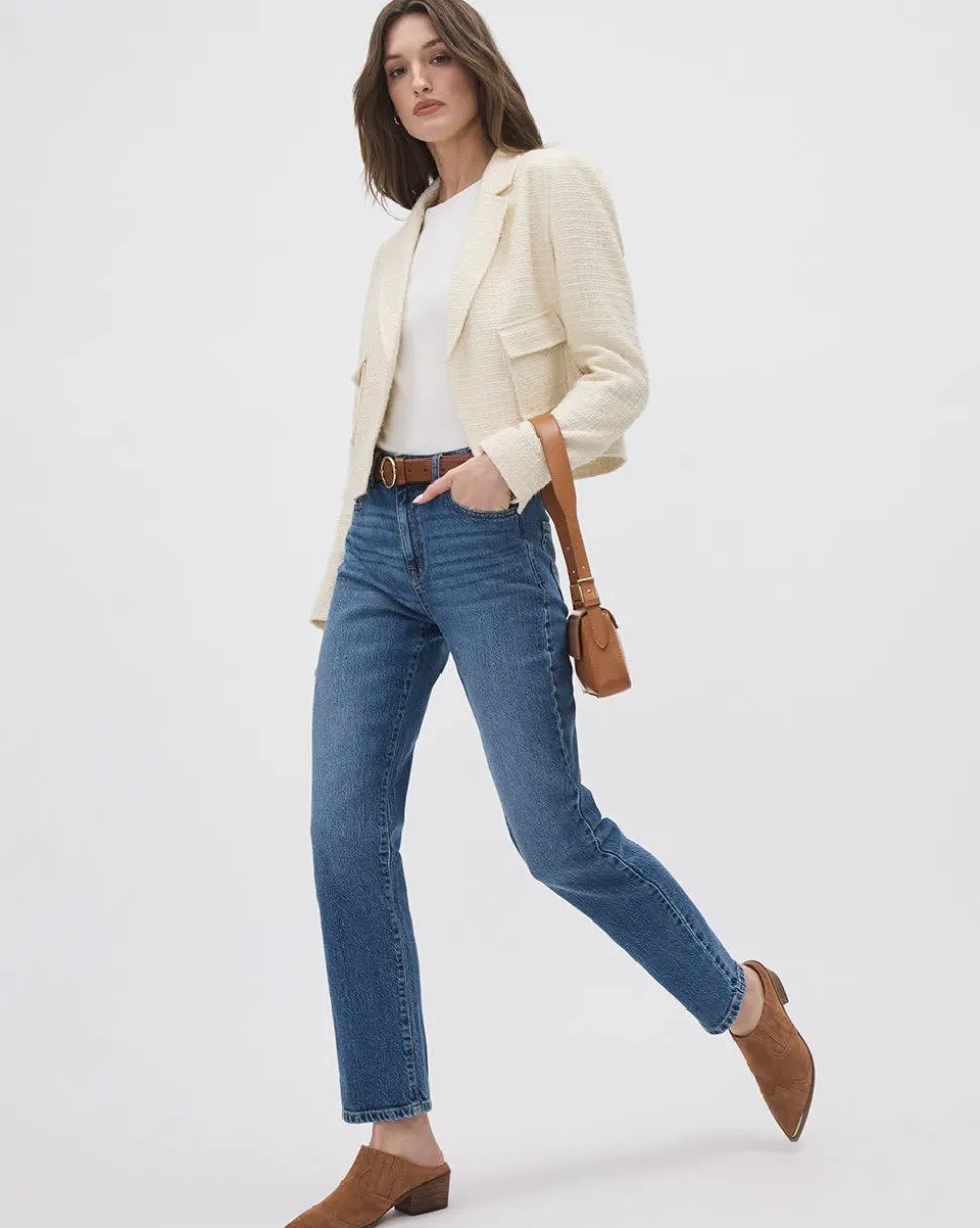 Vintage High-Waisted Straight-Leg Jeans