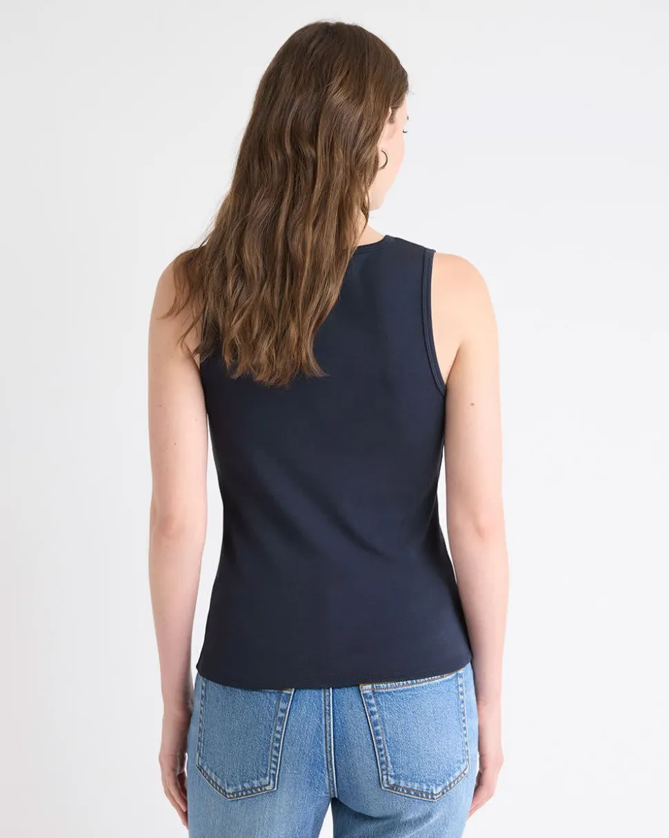 V-Neck Cami with Wide Straps