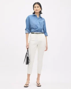 White High-Rise Cropped Natalie Jegging