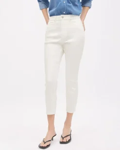 White High-Rise Cropped Natalie Jegging