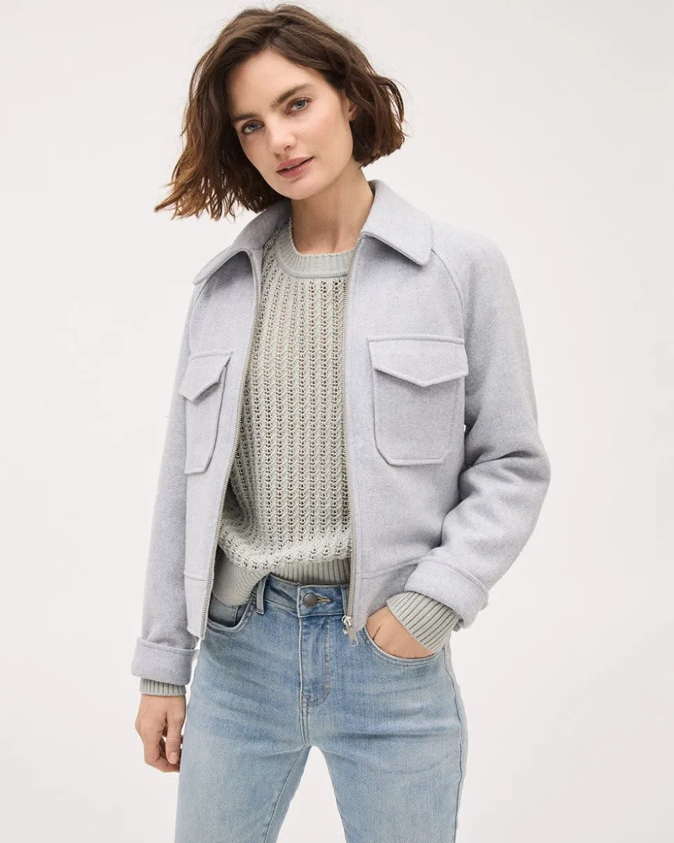 Wool-Blend Utility Jacket
