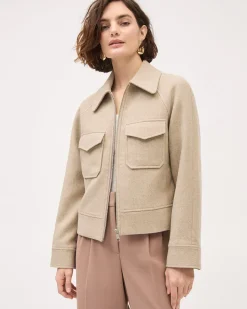 Wool-Blend Utility Jacket