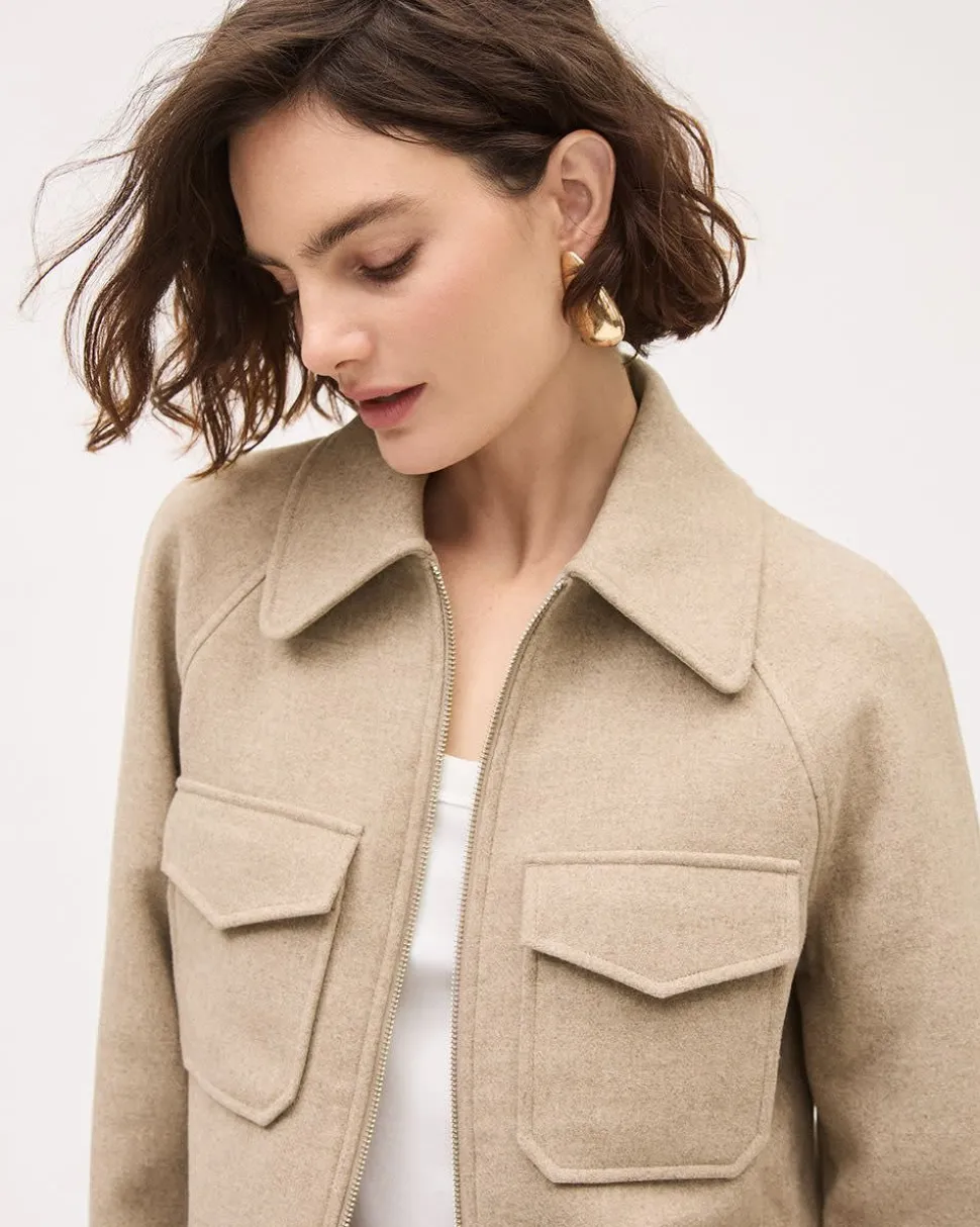 Wool-Blend Utility Jacket
